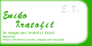 eniko kratofil business card